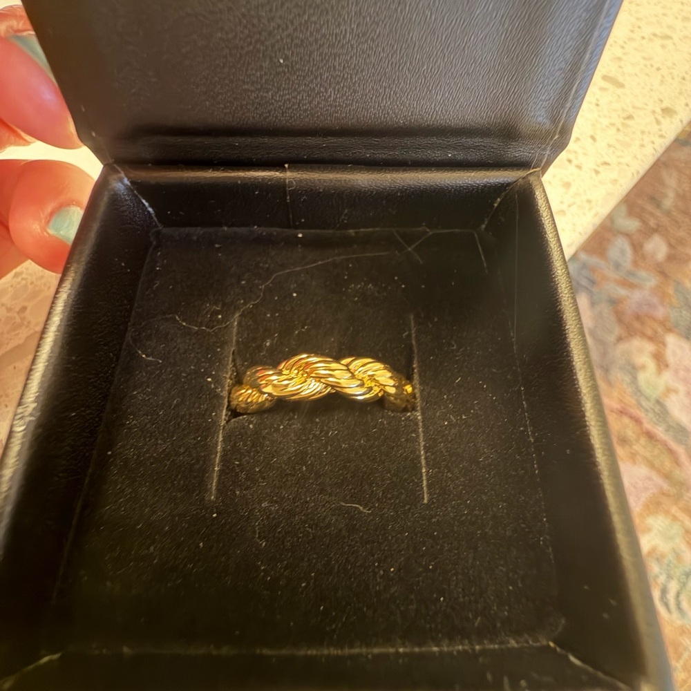 Anine Bing Gold Rope Twisted Ring